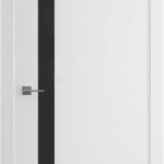 ПО Геометрия-5 Белый стекло черное (эмаль)